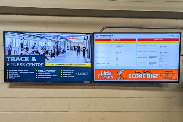 Advertise Dual Screen - Dakota Community Centre - Winnipeg MB