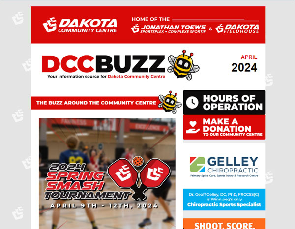Advertise Newsletter Sidebar - Dakota Community Centre - Winnipeg MB