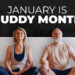 January is Buddy Month - two older people meditating