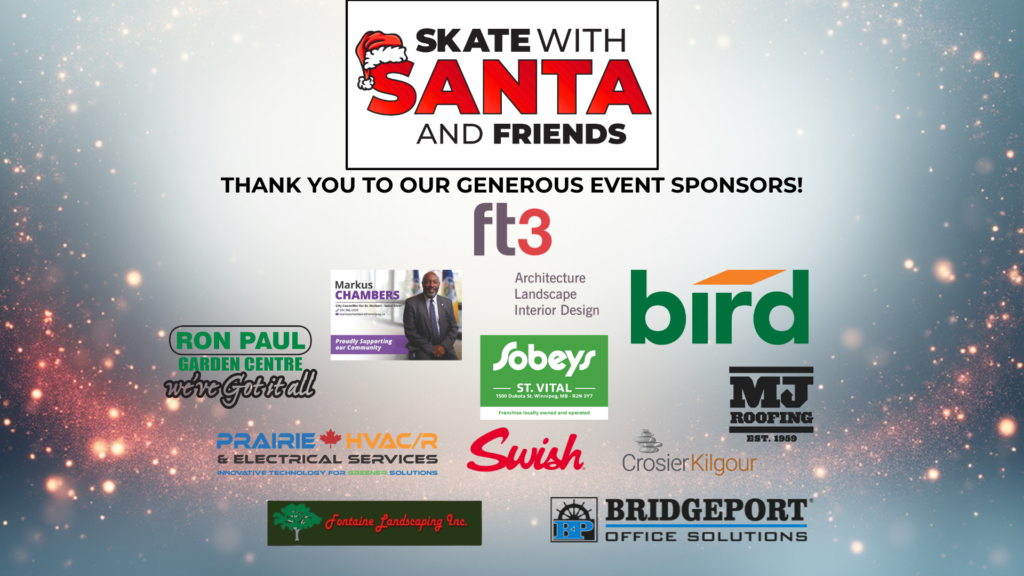 Skate with Santa Sponsor sign TV 1920 x 1080 px - Dakota Community Centre - Winnipeg MB